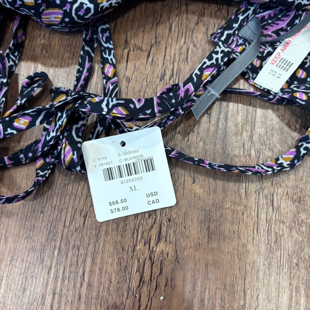NWT $68 Anthropologie Silky Purple Paisley Pajama Sleep Set w/ Shorts Women's XL - Picture 4 of 5